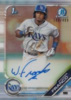 2019 Bowman Prospect Autographs Chrome #WF Wander Franco Refractor Baseball Card