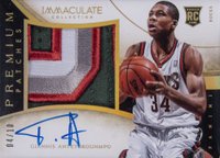 2013 Panini Immaculate Collection Premium Autograph Patch #13 Giannis Antetokounmpo Gold Basketball Card
