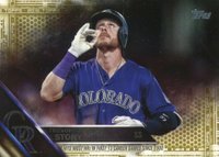 2016 Topps Update #US114 Trevor Story Gold Baseball Card