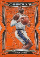 2023 Panini Obsidian #15 LeBron James Electric Etch Orange Flood Basketball Card
