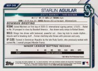 2021 Bowman Chrome Mega Box #249 Starlin Aguilar Gold Refractor Baseball Card