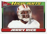 1991 Topps #6 Jerry Rice Football Card