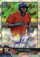 2018 Bowman Chrome Prospects Autographs #CPAYA Yordan Alvarez Atomic Refractor Baseball Card