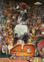 1997 Topps Chrome Topps 40  #T18 Karl Malone Refractor Basketball Card