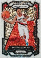 2023 Panini Prizm #106 Anfernee Simons White Sparkle Basketball Card