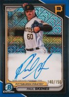 2024 Bowman Mega Box Chrome Bowman Prospect Mega Autographs #PS Paul Skenes Blue Refractor Baseball Card
