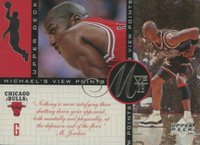 1996 Upper Deck Jordan's Viewpoints #VP8 MJ on Play Defense Basketball Card