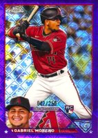 2023 Topps Chrome Logofractor Edition #189 Gabriel Moreno Purple Refractor Baseball Card