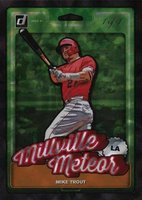2019 Panini Donruss Nicknames #N3 Mike Trout Black 1/1 Baseball Card