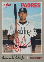 2019 Topps Heritage Real One Autographs #FT Fernando Tatis Jr. Red Ink Baseball Card