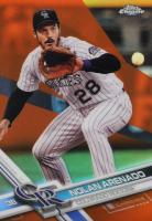 2017 Topps Chrome #102 Nolan Arenado White Jersey-Orange Refractor Baseball Card
