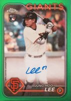 2024 Topps Chrome Rookie Autographs #RAJHL Jung-Hoo Lee Green Refractor Baseball Card