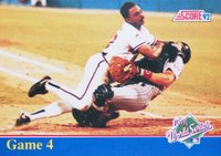 1992 Score Factory Set Inserts #B4 Lonnie Smith World Series Game 4 Baseball Card