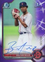 2022 Bowman Chrome Prospect Autographs #CPABB Brayan Bello Purple Refractor Baseball Card