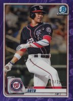 2020 Bowman Chrome #54 Juan Soto Purple Refractor Baseball Card
