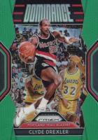 2018 Panini Prizm Dominance #8 Clyde Drexler Green Prizm Basketball Card