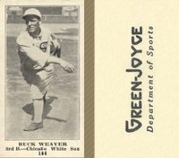 1916 Green-Joyce #186 Buck Weaver Baseball Card
