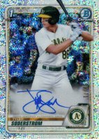 2020 Bowman Draft Chrome Draft Picks Autographs #CDATS Tyler Soderstrom Sparkle Refractor Baseball Card
