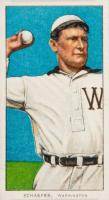 1909 White Borders Tolstoi #421 Germany Schaefer Washington Baseball Card