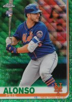 2019 Topps Chrome #204 Pete Alonso Green Wave Refractor Baseball Card