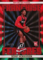 2023 Panini Donruss Franchise Features #19 Scoot Henderson Holo Red and Green Laser Basketball Card
