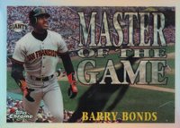 1996 Topps Chrome Master of the Game #MG18 Barry Bonds Refractor Baseball Card