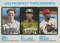 2022 Topps Heritage Minor League #184 Brett Baty/Elly de La Cruz/Jordan Walker Baseball Card