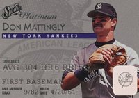 1995 Studio #3 Don Mattingly Platinum Baseball Card