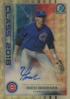 2018 Bowman Draft Class of 2018 Autograph Chrome #NH Nico Hoerner Superfractor 1/1 Baseball Card