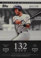 2007 Topps Moments & Milestones  #83 Derek Jeter 132 Hits Baseball Card
