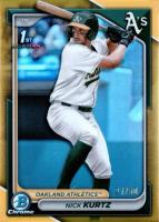 2024 Bowman Draft #BDC56 Nick Kurtz Chrome-Gold Refractor Baseball Card