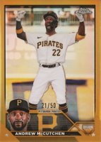 2023 Topps Chrome #92 Andrew McCutchen Gold Refractor Baseball Card