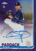 2019 Topps Chrome Rookie Autographs #RA-CPA Chris Paddack Purple Refractor Baseball Card
