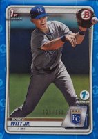 2020 Bowman 1st Edition #BFE25 Bobby Witt Jr. Blue Foil Baseball Card