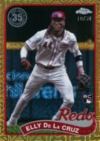 2024 Topps Silver Pack 1989 Chrome Promo #40 Elly de La Cruz Update-Gold Refractor Baseball Card