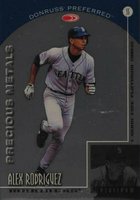 1998 Donruss Preferred Precious Metals #4 Alex Rodriguez Baseball Card