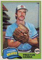 1981 Topps #594 Preston Hanna Double print Baseball Card