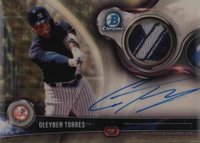 2018 Bowman Chrome Autograph Relics #BCARGT Gleyber Torres Superfractor 1/1 Baseball Card