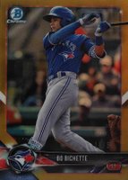 2018 Bowman Draft #BDC32 Bo Bichette Chrome-Batting-Gold Refractor Baseball Card