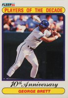 1990 Fleer #621 George Brett 10. 390 Hitting... Baseball Card
