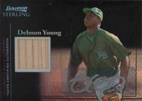 2004 Bowman Sterling  #BS-DY Delmon Young Black Refractor Baseball Card