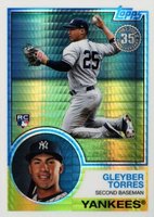 2018 Topps Silver Pack 1983 Chrome Promo #147 Gleyber Torres Baseball Card