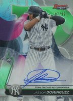 2020 Bowman's Best Best of 2020 Autographs #B20JD Jasson Dominguez Green Refractor Baseball Card