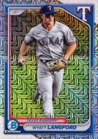 2024 Bowman Mega Box Chrome Prospects #64 Wyatt Langford SP Baseball Card