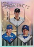 1999 Topps Chrome #437 A.J. Burnett/Billy Koch/John Nicholson Refractor Baseball Card