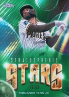 2024 Topps Chrome Update Stratospheric Stars #2 Fernando Tatis Jr. Green Refractor Baseball Card