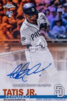 2019 Topps Chrome Update Rookie Debut Autograph #FT Fernando Tatis Jr. Orange Refractor Baseball Card