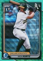 2024 Bowman Draft #BDC56 Nick Kurtz Chrome-Aqua Wave Baseball Card