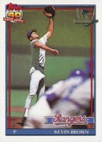 1991 Topps Desert Shield #584 Kevin Brown Baseball Card