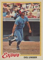 1978 O-Pee-Chee #216 Del Unser Baseball Card
